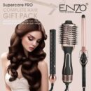 فرشاة تمليس وتجعيد الشعر الاحترافية من إنزو ENZO PROFESSIONAL BROSSE LISSEUR ET BOCLEUR EN-3311