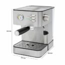 Proficook Machine A Café A Bras - 20 bars 850 W Avec Aiguille De Température - PCES1209