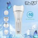 ماكينة إزالة الشعر الرطبة والجافة اللاسلكية  ENZO EN-5842 Wet & Dry Sans Fil Pour Les Jambes Et Le Corps, Avec 10 Accessoires