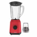 Sonashi Blender 1,8 Litres + Moulin A Café - 2 En 1 - Rouge