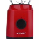 Sonashi Blender 1,8 Litres + Moulin A Café - 2 En 1 - Rouge