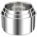 Seb Compact Inox Batterie de cuisine 20 pièces, Induction,, Casseroles , Sauteuse , Couvercles verre + conservation, Spatules, Poignées L953SK04