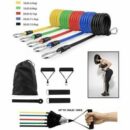 مجموعة مكونة من 16 قطعة للياقة البدنية وكمال الأجسام - أربطة مرنة لكامل الجسم  Pack Fitness Musculation - Elastique bandes full Body16 pcs