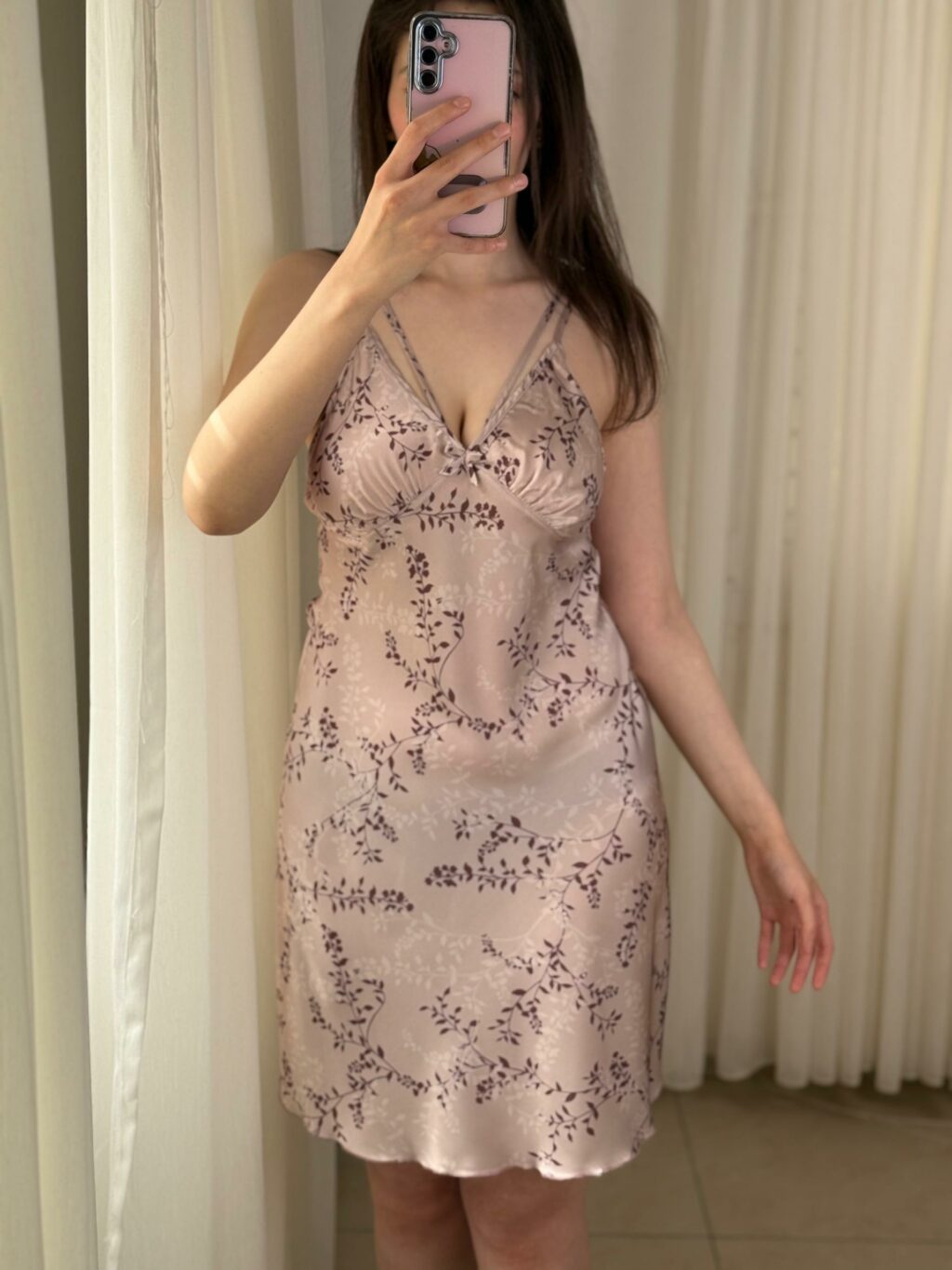 ⁦نويزات مورد.. ساتان حريري nuisette imprimé ..satin de soie⁩ - الصورة ⁦3⁩