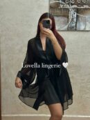 Ensemble foulard court de mariée Nuisette satin de soie